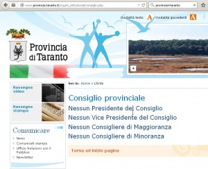 provincia Taranto Consiglio