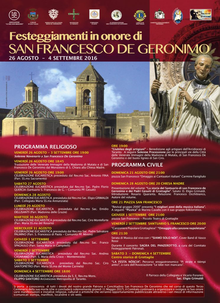 manifesto s. francesco de geronimo 2016