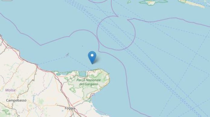 Scossa di terremoto 3.6 su costa Garganica, nessun danno a cose nè feriti