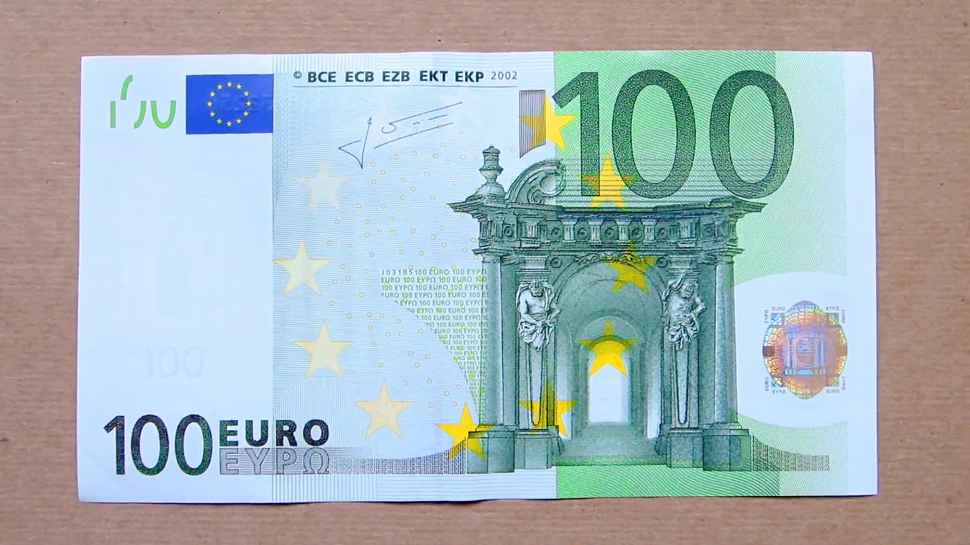 Образец 100 евро