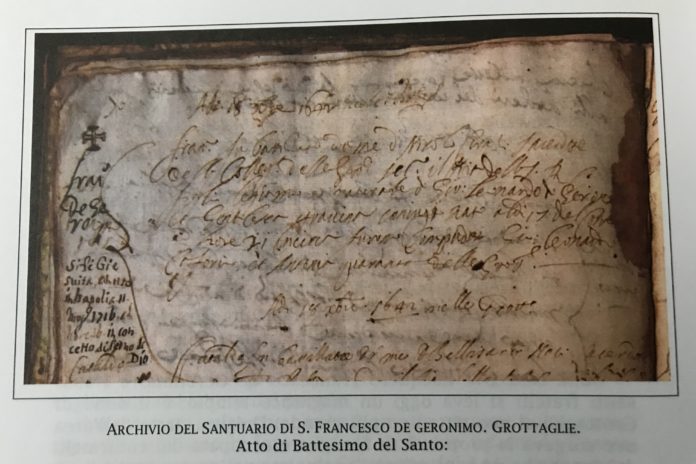 BATTESIMO SAN FRANCESCO DE GERONIMO