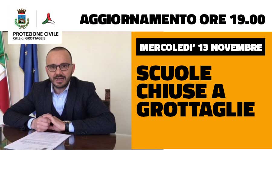 Ultim'Ora: UFFICIALE, SCUOLE CHIUSE a Grottaglie Mercoledì' 13 novembre - Grottaglie in rete
