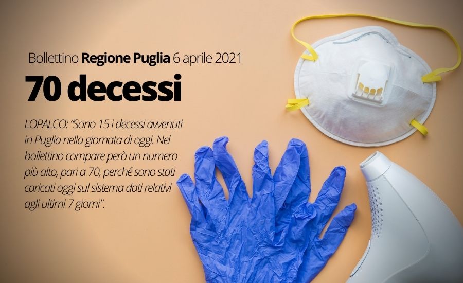 Bollettino Regione Puglia 6 aprile 2021