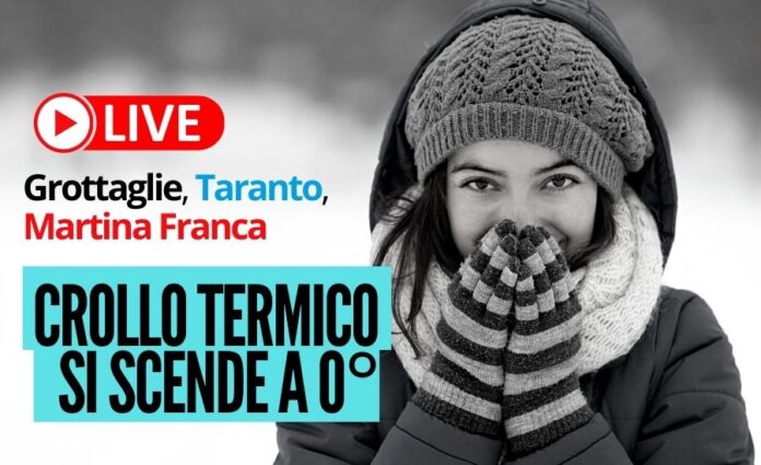 crollo termico neve puglia