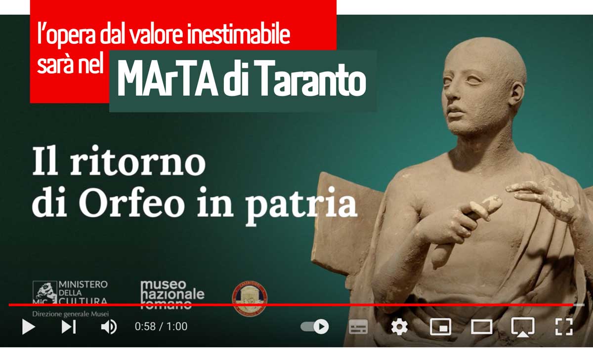 Orfeo e le Sirene tornano in Italia: l’opera dal valore inestimabile sarà nel MArTA di Taranto