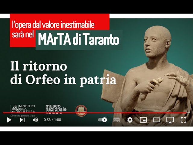 Orfeo e le Sirene tornano in Italia: l’opera dal valore inestimabile sarà nel MArTA di Taranto