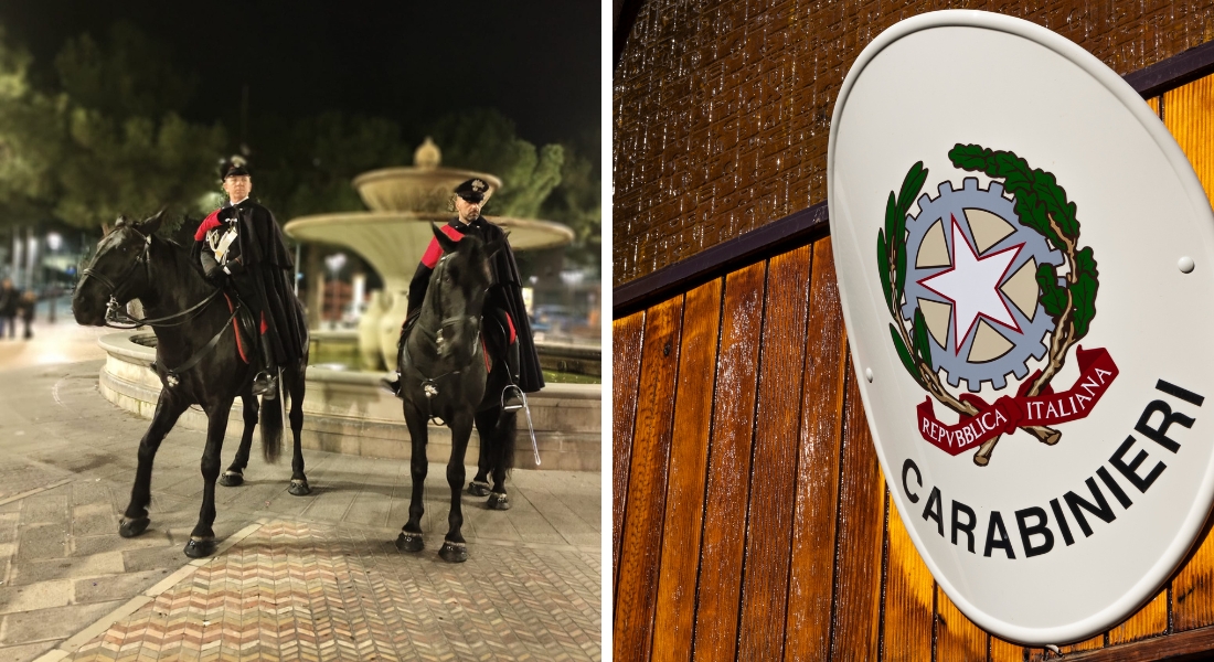 Carabinieri a cavallo a Grottaglie